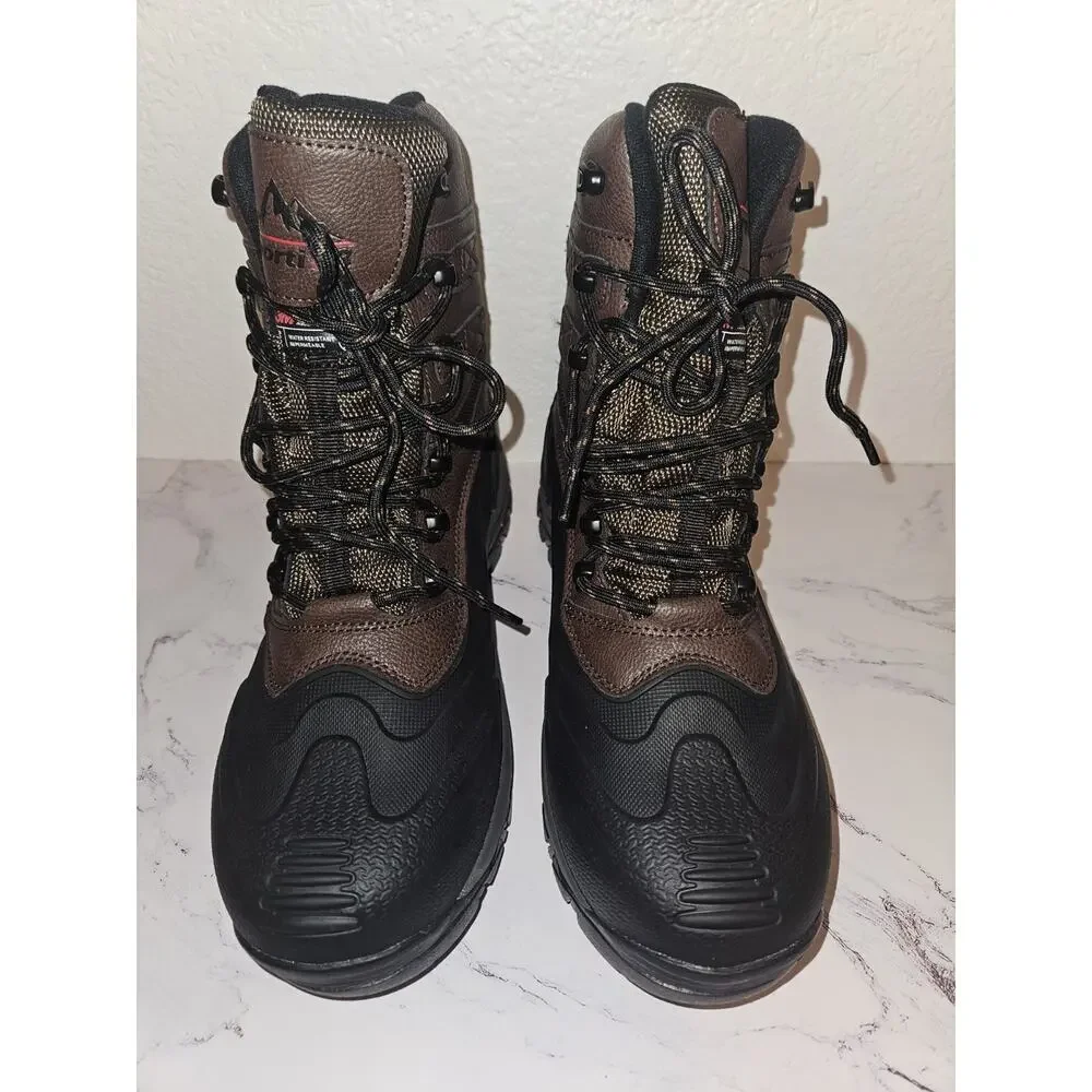 New! NORTIV 8 Men's Insulated Waterproof Rubber Sole Winter Snow Boot Size 9